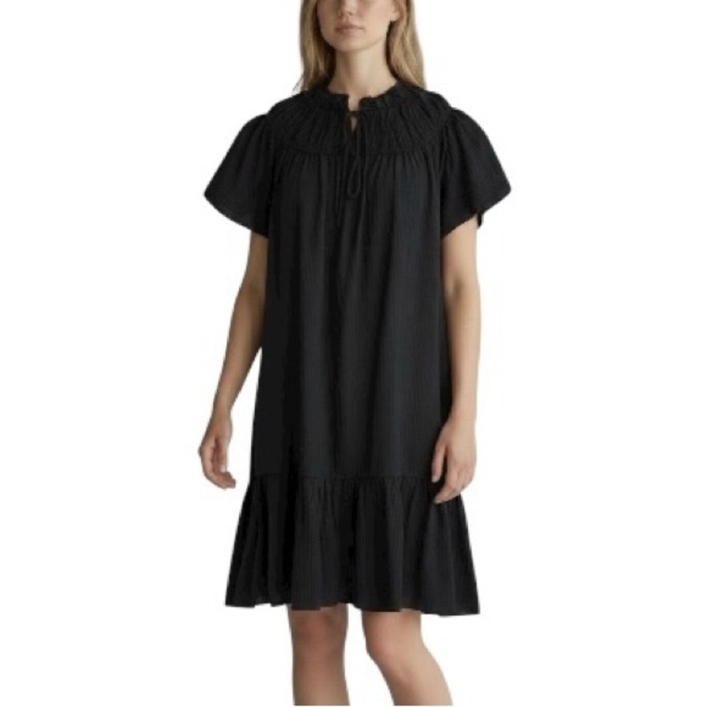 J. Crew Black Airy Gauze Babydoll Dress NWT XS